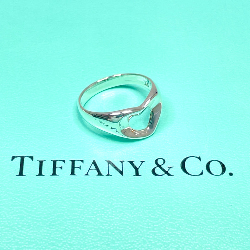 TIFFANY&Co. Ring Open heart Elsa Peretti Sterling Silver #9(JP Size) Silver Women Used