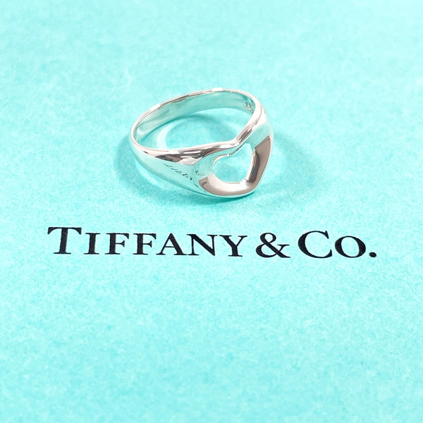 TIFFANY&Co. Ring Open heart Elsa Peretti Sterling Silver #US 4 3/4 Silver Women Second hand