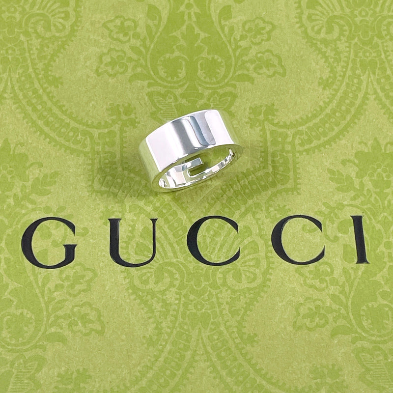 GUCCI Ring Branded Cutout G Silver925 #US 5 1/2 Silver Women Second hand