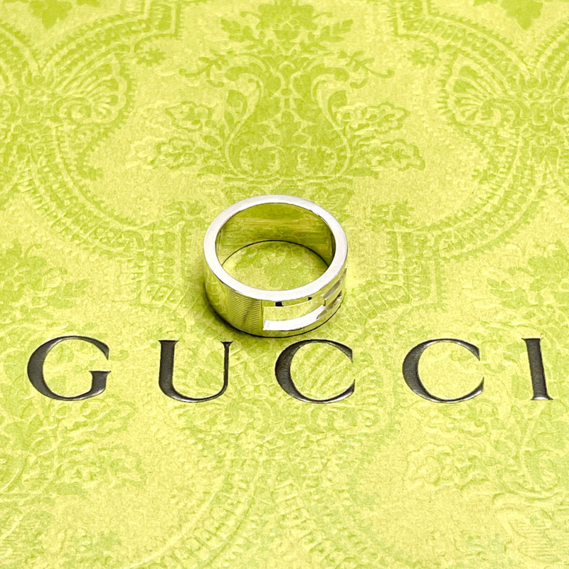 GUCCI Ring Branded Cutout G Silver925 #US 5 1/2 Silver Women Second hand