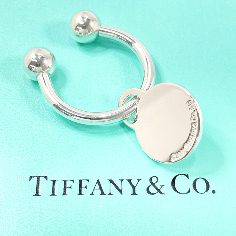 TIFFANY&Co. key ring round tag keyring Silver925 Silver unisex Used