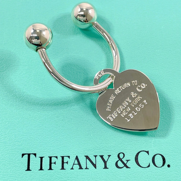 TIFFANY&Co. key ring heart tag key ring Return to Silver925 Silver Women Used