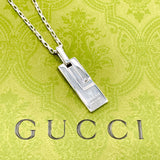 GUCCI Necklace plate Silver925 Silver unisex Used