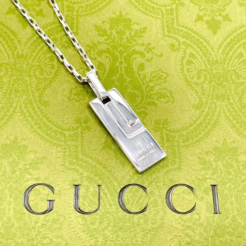 GUCCI Necklace plate Silver925 Silver unisex Used