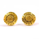 CHANEL Earring logo vintage metal gold Women Second hand