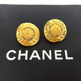 CHANEL Earring logo vintage metal gold Women Second hand