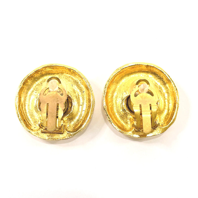 CHANEL Earring logo metal gold Women Second hand