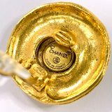 CHANEL Earring logo vintage metal gold Women Second hand