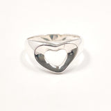 TIFFANY&Co. Ring Open heart Elsa Peretti Sterling Silver #7(JP Size) Silver Women Used