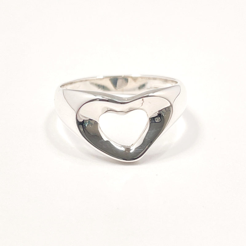 TIFFANY&Co. Ring Open heart Elsa Peretti Sterling Silver #US 4 Silver Women Second hand