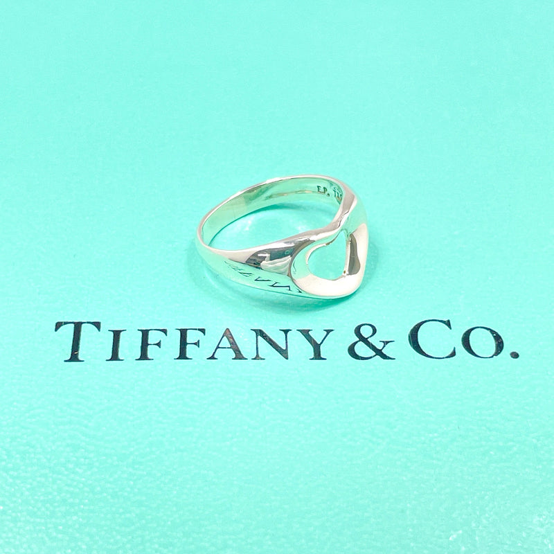 TIFFANY&Co. Ring Open heart Elsa Peretti Sterling Silver #7(JP Size) Silver Women Used