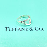 TIFFANY&Co. Ring Open heart Elsa Peretti Sterling Silver #US 4 Silver Women Second hand