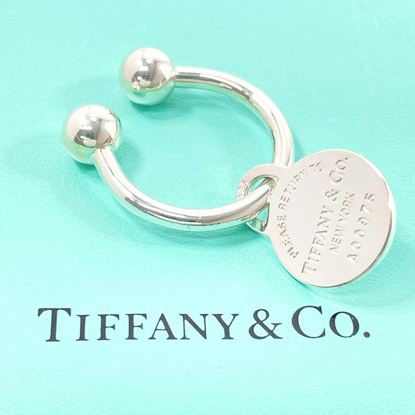 TIFFANY&Co. key ring Round Tag Screwball Keyring Return to Silver925 Silver unisex Used