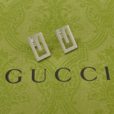 GUCCI earring G logo square Silver925 Silver Women Used