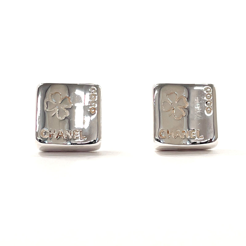 CHANEL Earring square clover vintage Silver925 Silver Women Used