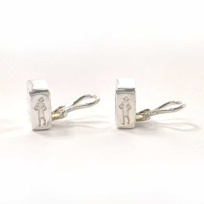 CHANEL Earring square clover vintage Silver925 Silver Women Used