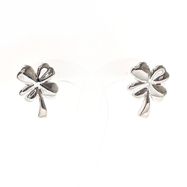 CHANEL earring Clover Silver925 Silver Women Second hand