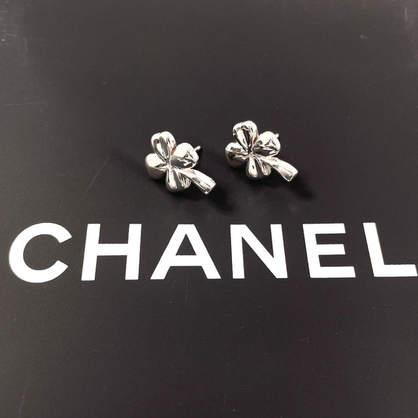 CHANEL earring Clover Silver925 Silver Women Second hand