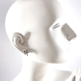 CHANEL earring Clover Silver925 Silver Women Used