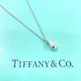 TIFFANY&Co. Necklace teardrop Elsa Peretti Pt950Platinum Silver Women Used