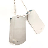 GUCCI Necklace dog tag double plate Ball chain Silver925 Silver unisex Second hand