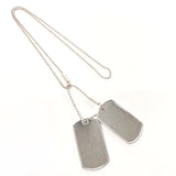 GUCCI Necklace dog tag double plate Ball chain Silver925 Silver unisex Second hand