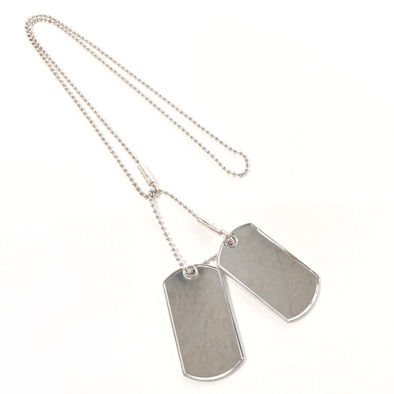 GUCCI Necklace dog tag double plate Ball chain Silver925 Silver unisex Second hand