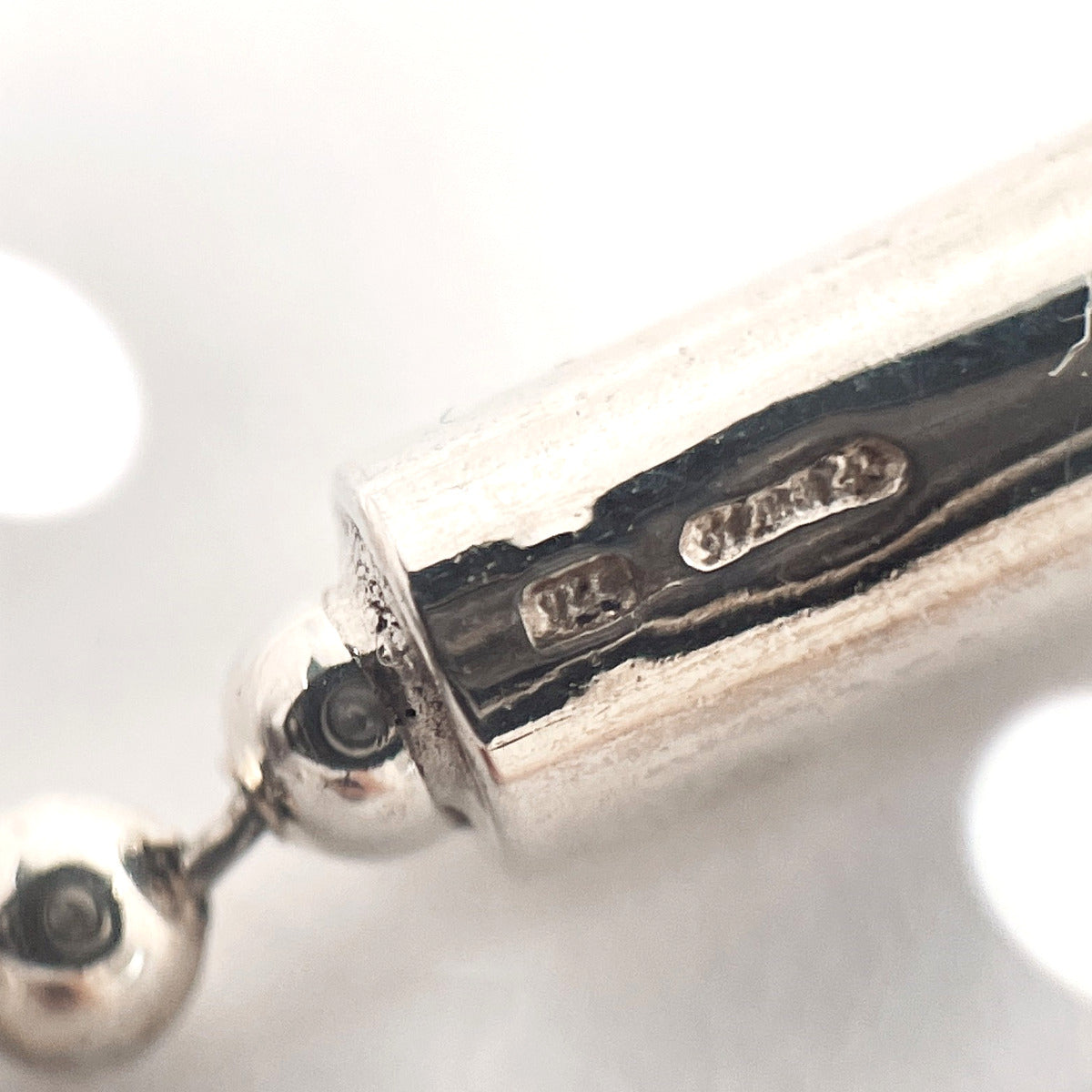 GUCCI Necklace dog tag double plate Ball chain Silver925 Silver