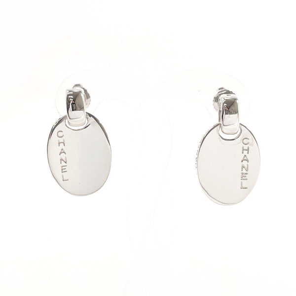 CHANEL earring oval with logo Silver925 Silver Women Second hand