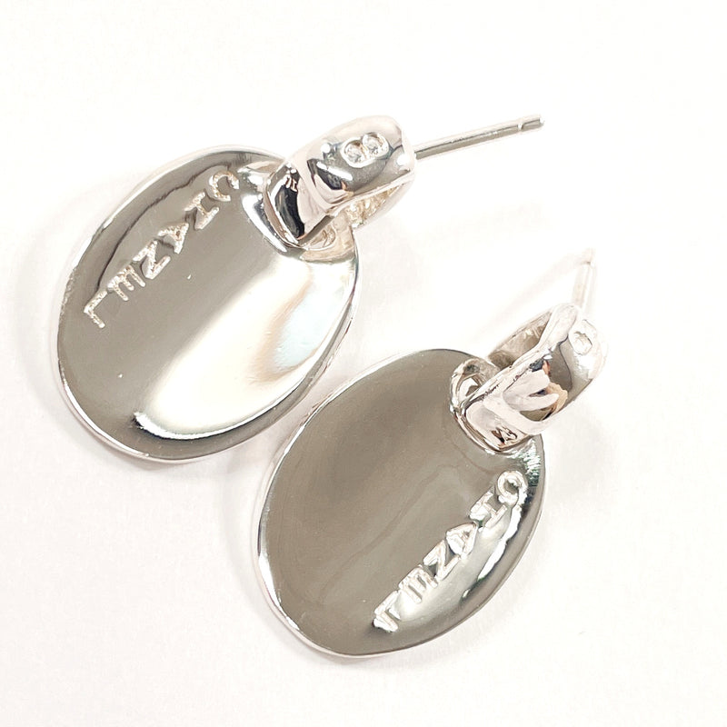 CHANEL earring oval with logo Silver925 Silver Women Used