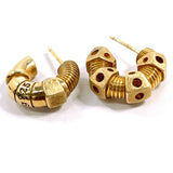 BOTTEGAVENETA earring Thread Hoop Earrings Silver925 gold Women Second hand