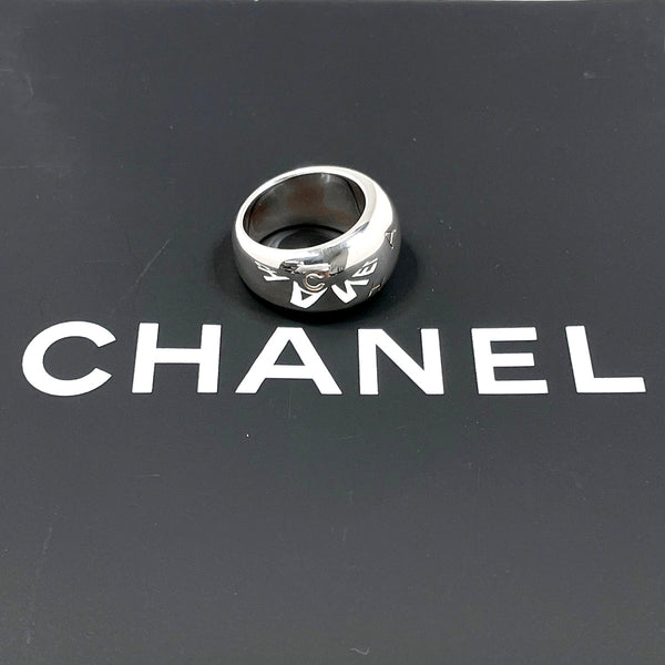 CHANEL Ring logo Silver925 #11(JP Size) Silver Women Used