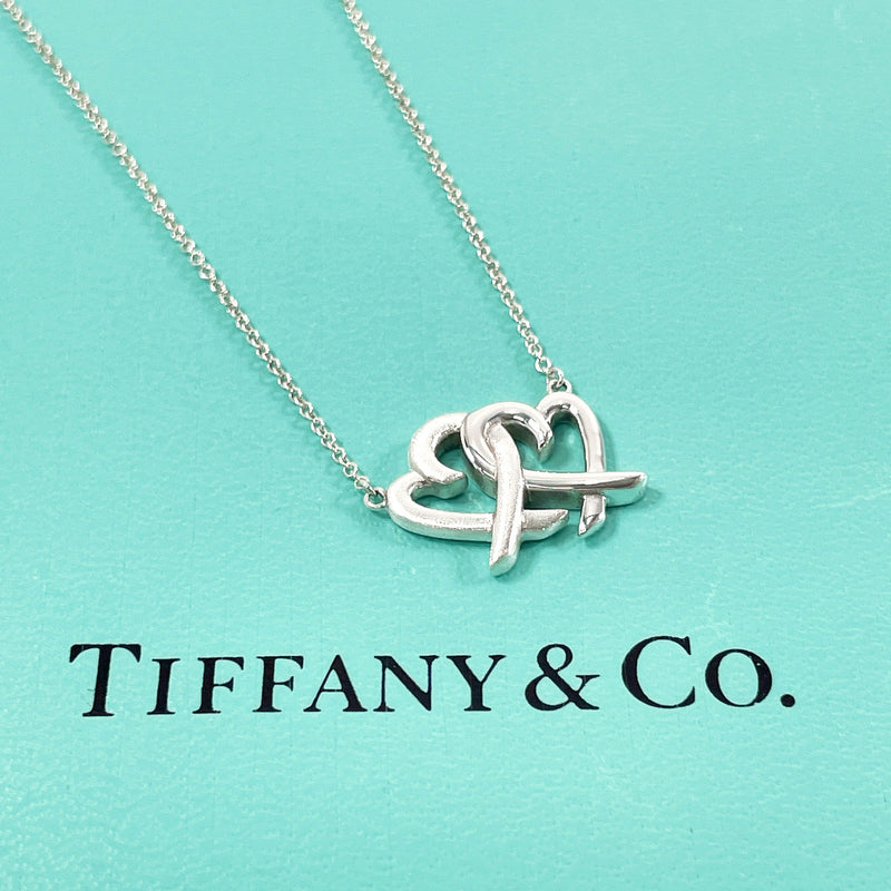 TIFFANY&Co. Necklace Rubbing heart interlocking Paloma Picasso Silver925 Silver Women Used
