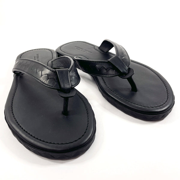 BOTTEGAVENETA Beach sandal 474942 Intrecciato leather Black unisex Used
