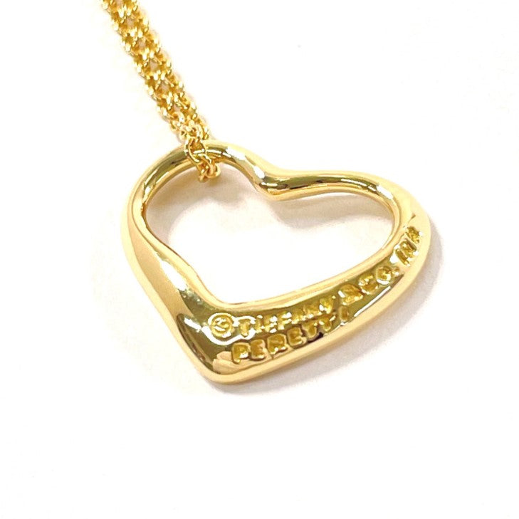 TIFFANY&Co. Necklace Open heart Elsa Peretti K18 yellow gold gold Women Used