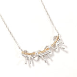 TIFFANY&Co. Necklace Triple ribbon Silver925/K18 yellow gold Silver Silver Women Second hand