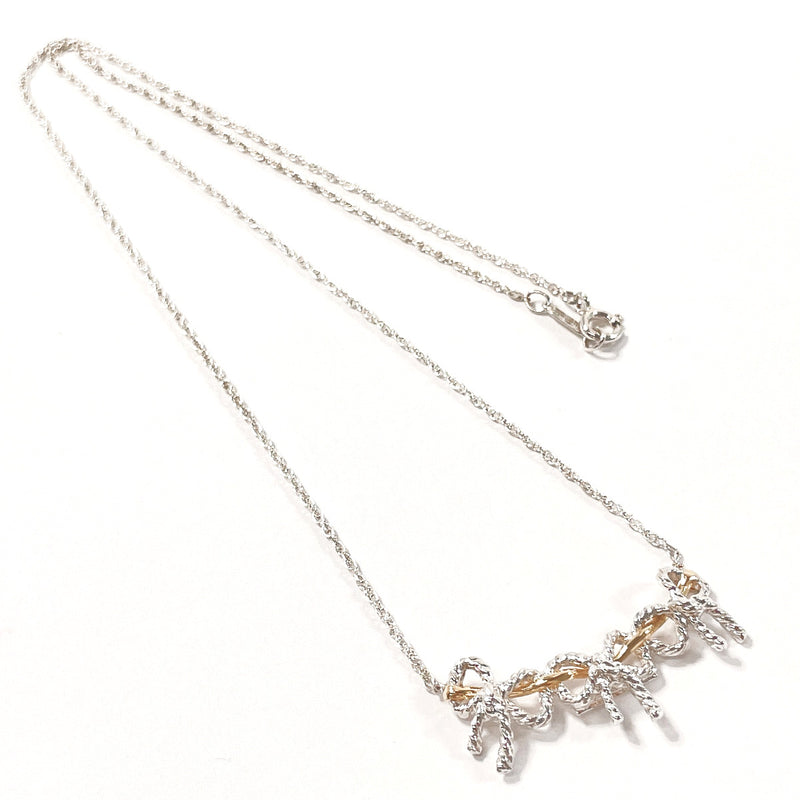 TIFFANY&Co. Necklace Triple ribbon Silver925/K18 yellow gold Silver Silver Women Second hand