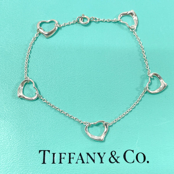 TIFFANY&Co. bracelet Open Heart 5P Elsa Peretti Sterling Silver Silver Women Used