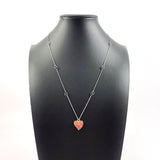 GUCCI Necklace Heart motif GG Silver925/enamel Silver Women Used