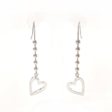 GUCCI earring Heart Ball Chain Silver925 Silver Women Used