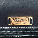 LOEWE Shoulder Bag anagram leather Black Women Used