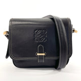 LOEWE Shoulder Bag anagram leather Black Women Used