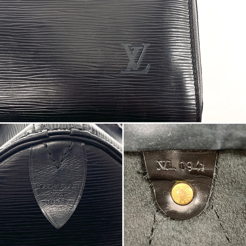 LOUIS VUITTON Handbag M59022 Speedy 30 Epi Leather Black Black Women Used