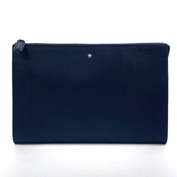 MONTBLANC Clutch bag Meisterstück leather/Soft grain Navy mens Used