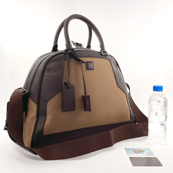 Dunhill Boston bag LF2030K motorities line canvas/leather Brown mens Used