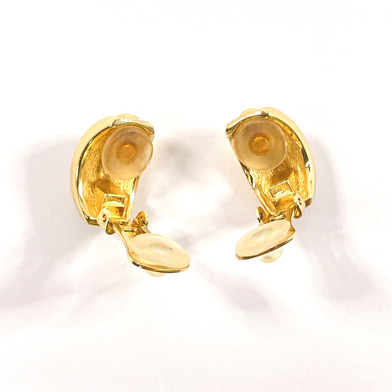 Christian Dior Earring vintage metal/Rhinestone gold Women Used