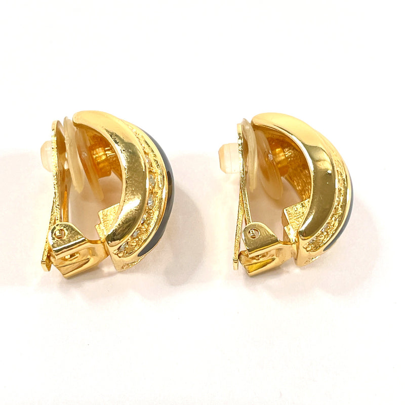 Christian Dior Earring vintage metal/Rhinestone gold Women Used