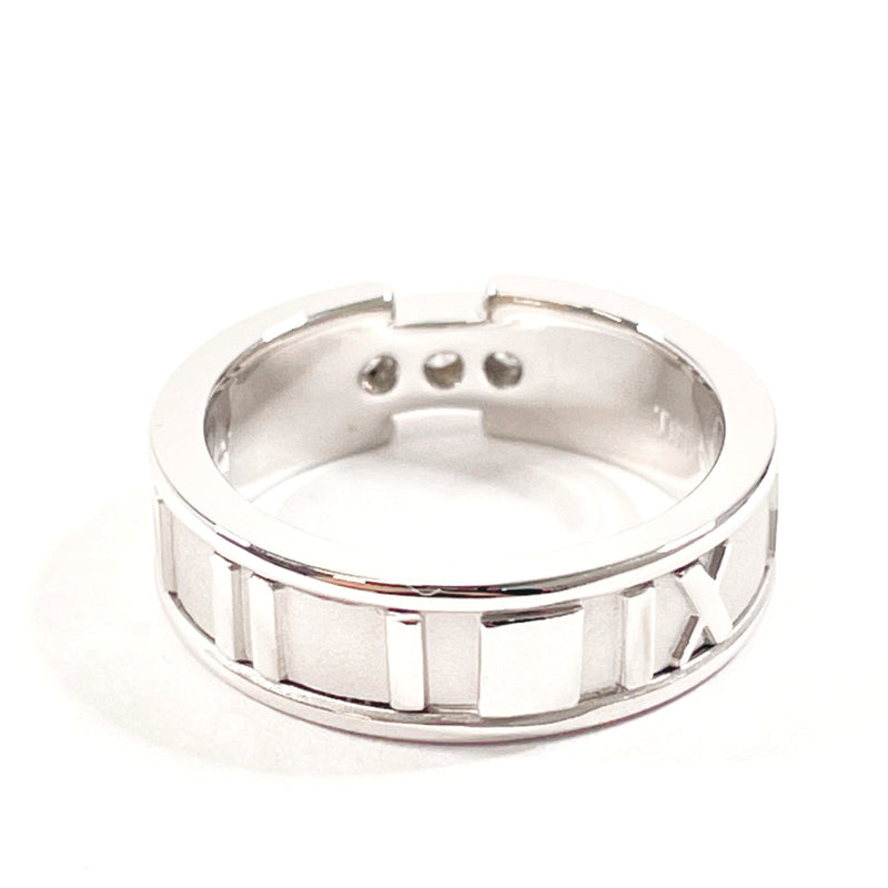 TIFFANY&Co. Ring Atlas 3P diamond K18 white gold/diamond #7(JP Size) Silver Women Used