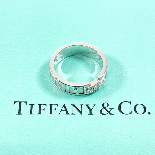 TIFFANY&Co. Ring Atlas 3P diamond K18 white gold/diamond #11(JP Size) Silver Women Used
