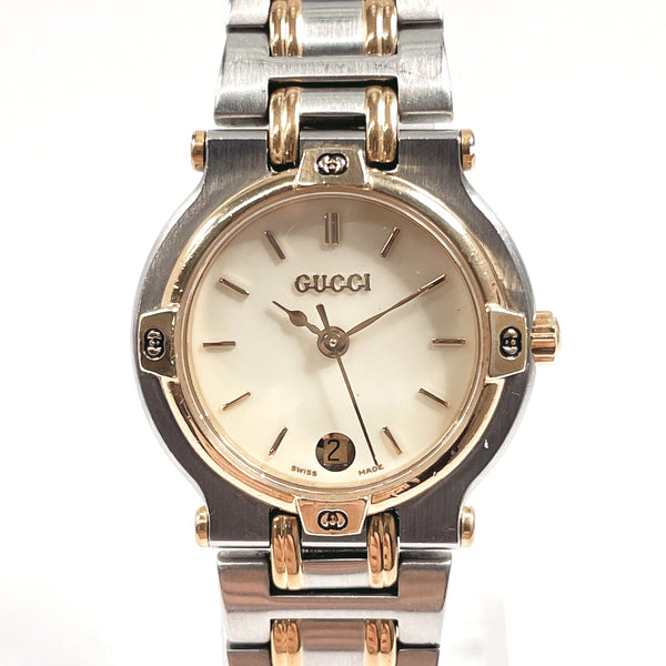 GUCCI Watches 9000L Stainless Steel/Gold Plated Silver Silver Women Used
